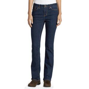 Eddie Bauer Curvy Bootcut Denim Jeans Womens, dark wash, size 2 petite